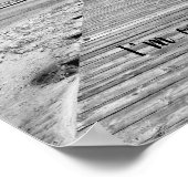 Ik ben op weg naar het strand, zwart-witte foto poster (Hoek)