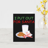 Ik ben op weg naar Santa Naughty of Nice Christmas Kaart (Gele Bloem)