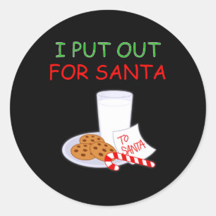 Ik ben op weg naar Santa Naughty of Nice Christmas Ronde Sticker