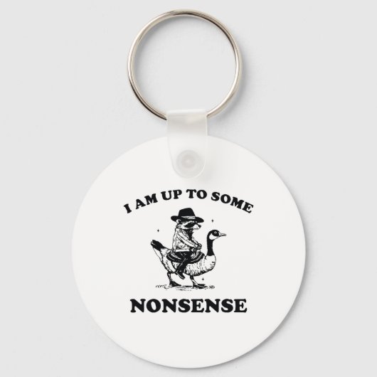 Ik ben op weg naar wat onzin grappige ganzenwasbee sleutelhanger (Voorkant)