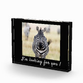 Ik ben op zoek naar je Zebra foto met tekst (Rechts)