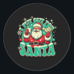 Ik ben op zoek naar Santa Funny Adult Christmas vo Ronde Sticker<br><div class="desc">Ik ben op zoek naar Santa Funny Adult Christmas voor familie</div>