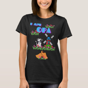 Ik Ben Opa Grootvader Koe Windmolen Tulpen Houten T-shirt