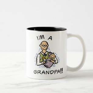 Ik ben opa T shirten en cadeaus Tweekleurige Koffiemok
