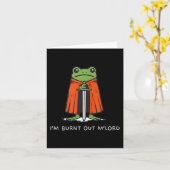 Ik ben opgebrand M'lord Grappige Ridder Kikker Mem Kaart (Gele Bloem)
