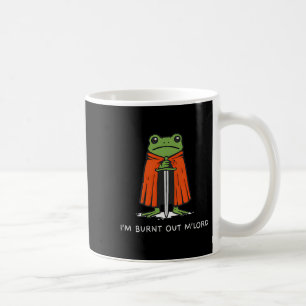 Ik ben opgebrand Mlord Grappige Ridder Kikker Meme Koffiemok