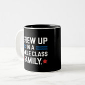 Ik ben opgegroeid in een middenklasse gezin, Kamal Tweekleurige Koffiemok (Voorkant links)