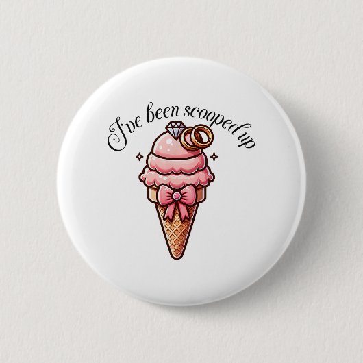Ik Ben Opgepakt Bruidsfeest Met Coquette B Ronde Button 5,7 Cm (Voorkant)