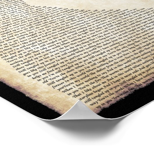 Ik ben opgetogen in je zong Lyric Man Lady Dancing Poster (Hoek)