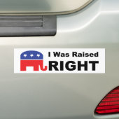 Ik ben opgevoed. bumpersticker (Op auto)