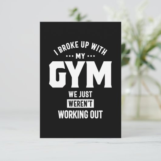 Ik ben opgevoed met mijn gym... we waren gewoon ni RSVP kaartje (Staand voorkant)