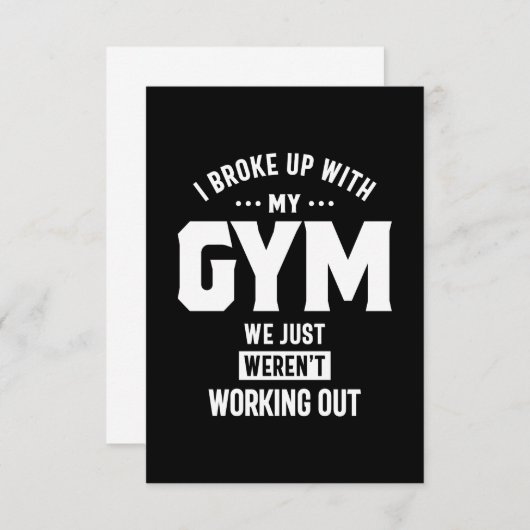 Ik ben opgevoed met mijn gym... we waren gewoon ni RSVP kaartje (Voorkant / Achterkant)