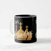 Ik ben orthodox tweekleurige koffiemok (Voorkant links)