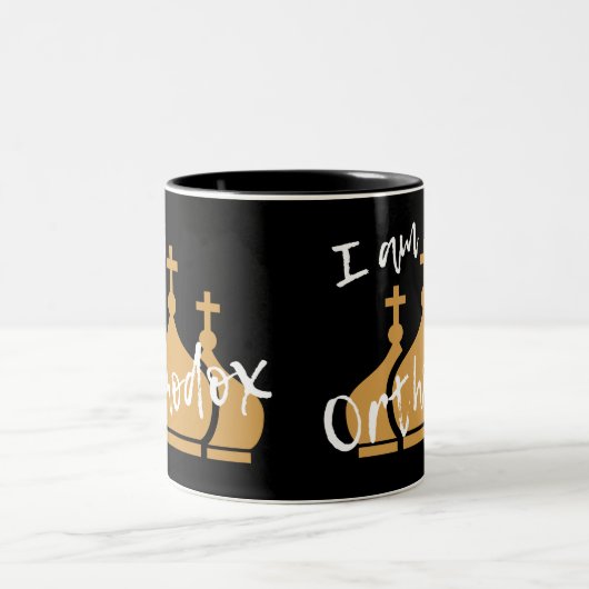 Ik ben orthodox tweekleurige koffiemok (Center)