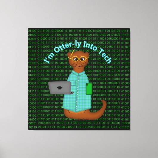 Ik ben Otter-lijk Verliefd op Tech Canvas Afdruk (Voorkant)