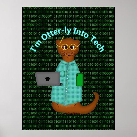 Ik ben Otter-lijk Verliefd op Tech Poster (Voorkant)