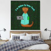 Ik ben Otter-ly in Tech Canvas Afdruk (Insitu (Slaapkamer))