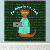 Ik ben Otter-ly in Tech Canvas Afdruk (Insitu (Houten vloer))
