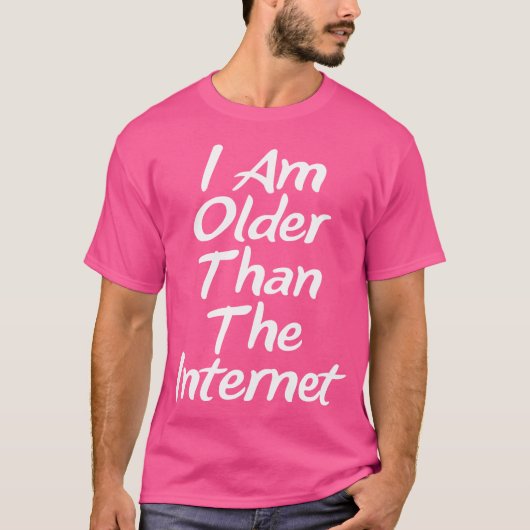 Ik ben ouder dan het internet Oude Geiser Leuk T-shirt (Voorkant)