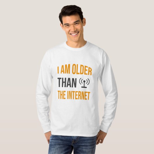 Ik ben ouder dan het internet t-shirt (Voorkant volledig)