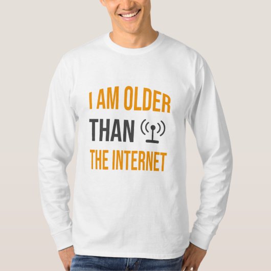 Ik ben ouder dan het internet t-shirt (Voorkant)
