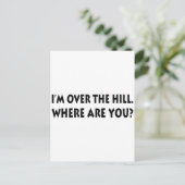 Ik ben over de heuvel. Waar ben je? Briefkaart (Staand voorkant)