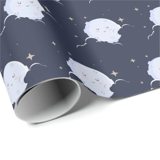 Ik ben over de maan voor je Valentijn Cadeaupapier (Rol Hoek)