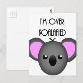 Ik ben over Koalafied - Funny Koala Animal Pun Briefkaart (Voorkant / Achterkant)