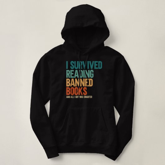 Ik ben overgelopen met het lezen van verboden boek hoodie (Design voorkant)