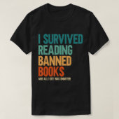 Ik ben overgelopen met het lezen van verboden boek t-shirt (Design voorkant)