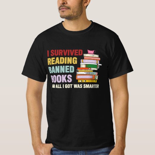 Ik ben overgelopen met het lezen van verboden boek t-shirt (Voorkant)