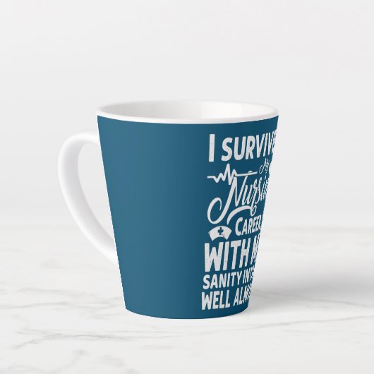 Ik ben overleden aan mijn verpleegloopverpleegster latte mok (Linkerhoek)