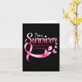 Ik ben overlevende borstkanker met roze Ri Kaart (Gele Bloem)