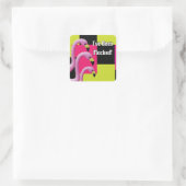 Ik ben overstroomd vierkante sticker (Tas)