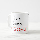 Ik ben overvallen! koffiemok (Voorkant links)