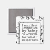 Ik ben overvloed door dankbaar bevrediging te zijn magneet (Voorkant / Achterkant)