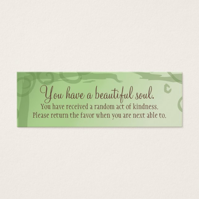 Ik ben overvloed door dankbaar bevrediging te zijn mini visitekaartjes (Voorkant)