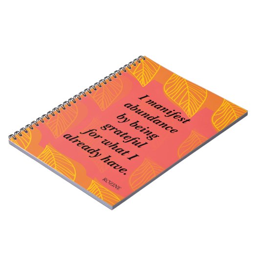 Ik ben overvloed door dankbaar bevrediging te zijn notitieboek (Linkerzijde)