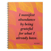 Ik ben overvloed door dankbaar bevrediging te zijn notitieboek (Voorkant)