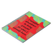 Ik ben overvloed door dankbaar bevrediging te zijn notitieboek (Linkerzijde)