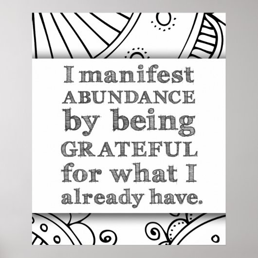 Ik ben overvloed door dankbaar bevrediging te zijn poster (Voorkant)