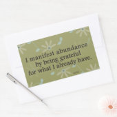 Ik ben overvloed door dankbaar bevrediging te zijn rechthoekige sticker (Envelop)