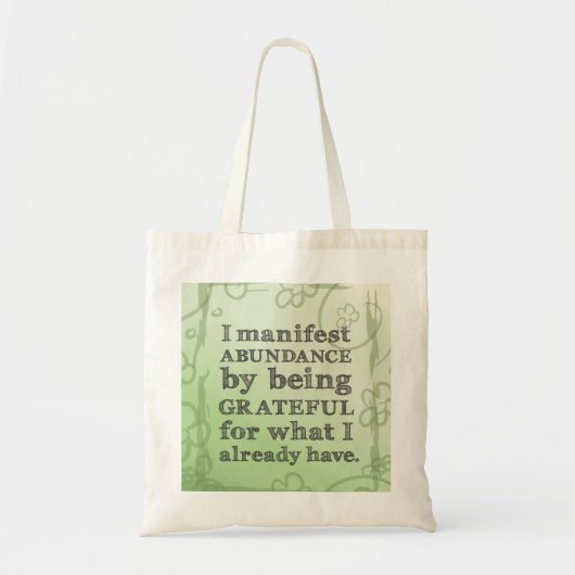 Ik ben overvloed door dankbaar bevrediging te zijn tote bag (Voorkant)
