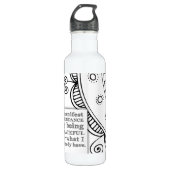 Ik ben overvloed door dankbaar bevrediging te zijn waterfles (Voorkant)