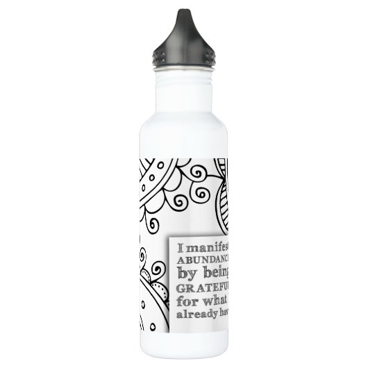 Ik ben overvloed door dankbaar bevrediging te zijn waterfles (Links)