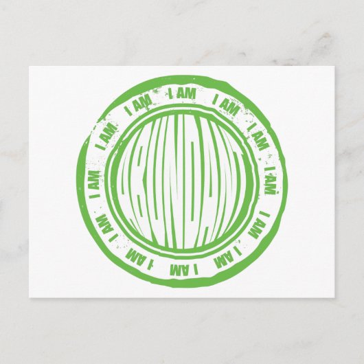 Ik ben overvloedig briefkaart (Voorkant)