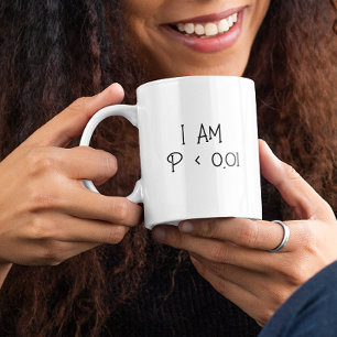 Ik ben P < 0,01 Psycholoog Statistiek Grappig Cade Koffiemok