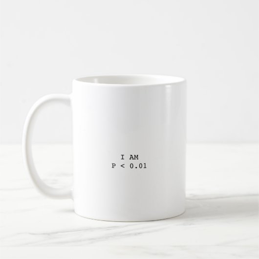 Ik ben P < 0,01 Psycholoog Statistieken Grappig Ca Koffiemok (Links)