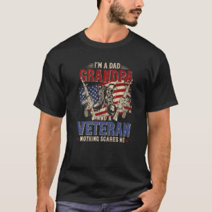 Ik ben pa opa en een veteraan die ons veteranenvet t-shirt