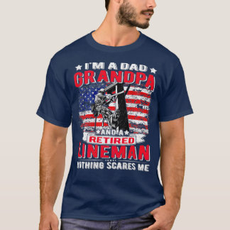 Ik ben pa opa in ruste Lineman niets wat me kan sc T-shirt